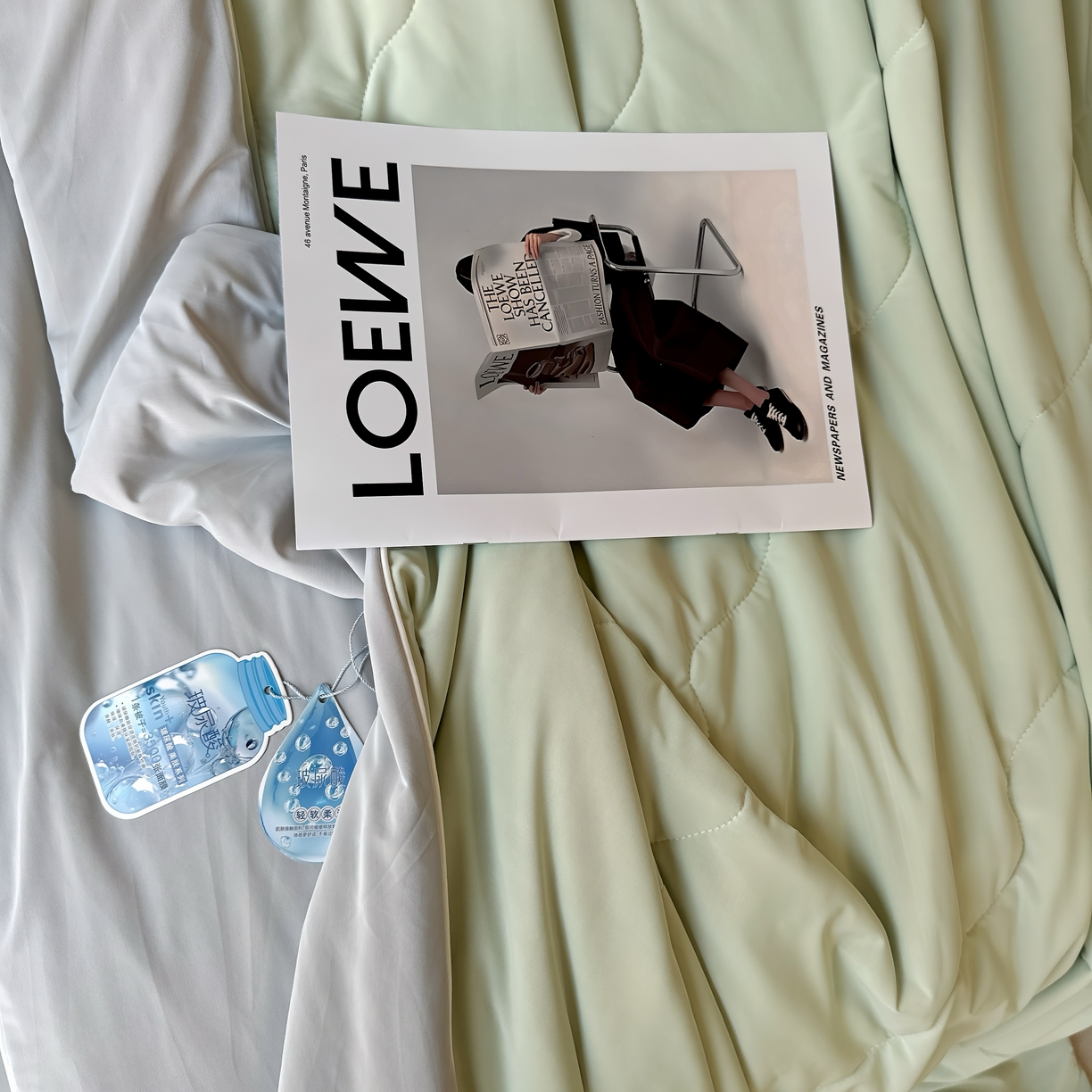 91家纺网 家纺一手货源 找家纺 兜米 2025夏季玻尿酸凉感冰皮被夏凉被空调被 海青拼灰色