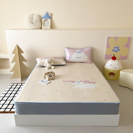 91家纺网 家纺一手货源 找家纺 （总）三味舒屋 2025新款熊猫系列大版印花冰丝冰藤席凉席