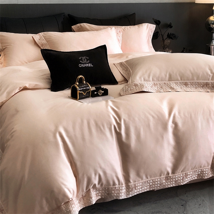 91家纺网 家纺一手货源 找家纺 保罗圣迪奥 2025新款简约款全棉长绒棉四件套—星阑 星阑-玉色