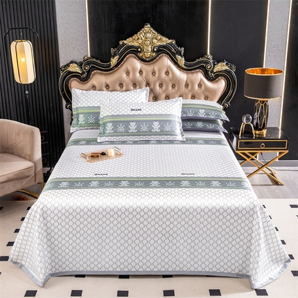 91家纺网 家纺一手货源 找家纺 （总）悦织湾家纺  2025新款印花斜纹冰丝席三件套