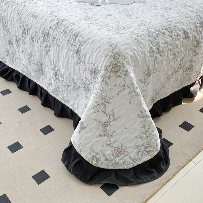 91家纺网 家纺一手货源 找家纺 佳品居 2025新款赫本风床盖四件套 赫本风-玫瑰花园