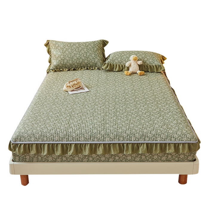 91家纺网 家纺一手货源 找家纺 （总）爱思凯家纺 2025新款花边-泡泡棉夹棉床笠