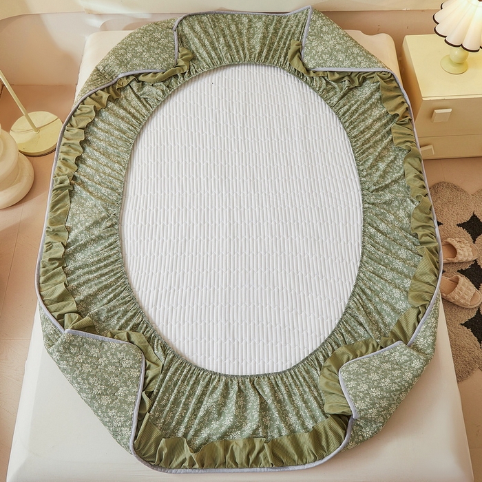 91家纺网 家纺一手货源 找家纺 （总）爱思凯家纺 2025新款花边-泡泡棉夹棉床笠