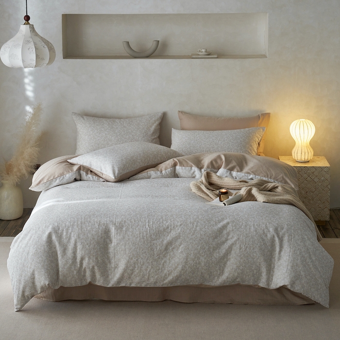 千朵森 2025新款高品质ins风A类全棉纯棉双层纱四件套（泽塔斯） 泽塔斯-春日