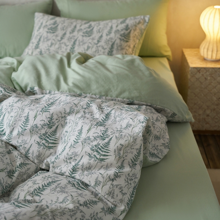 91家纺网 家纺一手货源 找家纺 千朵森 2025新款高品质ins风A类全棉纯棉双层纱四件套（泽塔斯） 泽塔斯-花涧