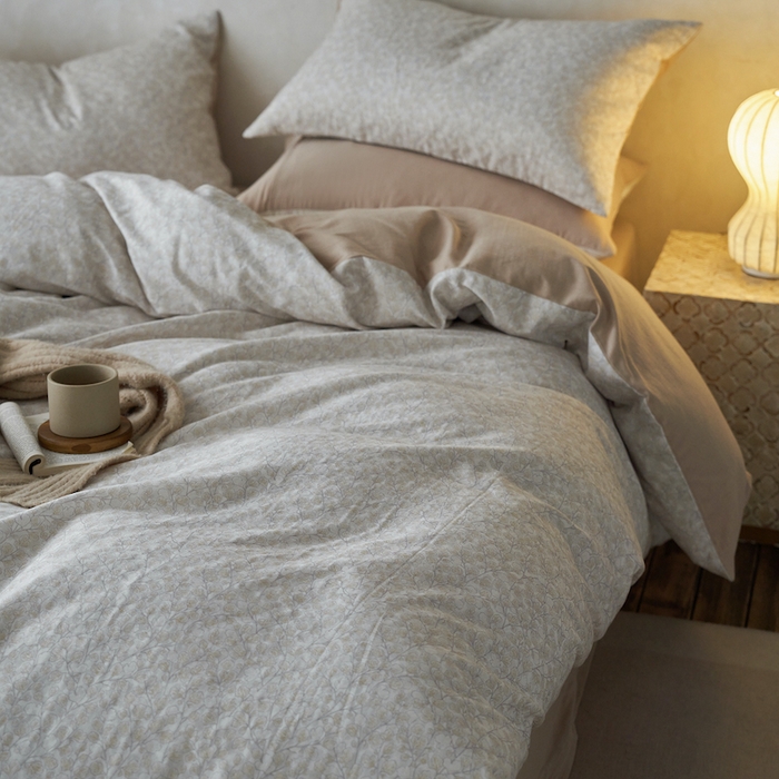 91家纺网 家纺一手货源 找家纺 千朵森 2025新款高品质ins风A类全棉纯棉双层纱四件套（泽塔斯） 泽塔斯-春日