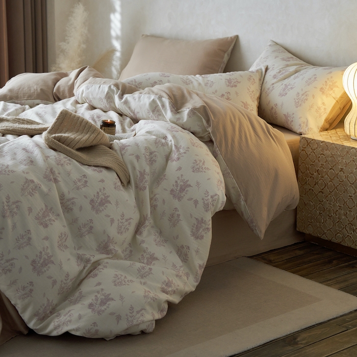 91家纺网 家纺一手货源 找家纺 千朵森 2025新款高品质ins风A类全棉纯棉双层纱四件套（泽塔斯） 泽塔斯-洛川