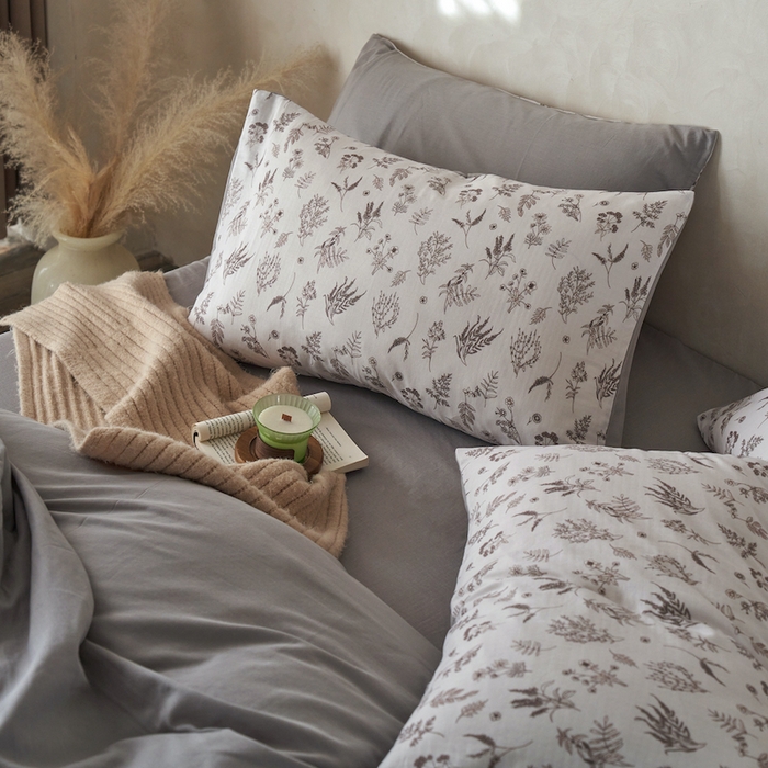 91家纺网 家纺一手货源 找家纺 千朵森 2025新款高品质ins风A类全棉纯棉双层纱四件套（泽塔斯） 泽塔斯-山野