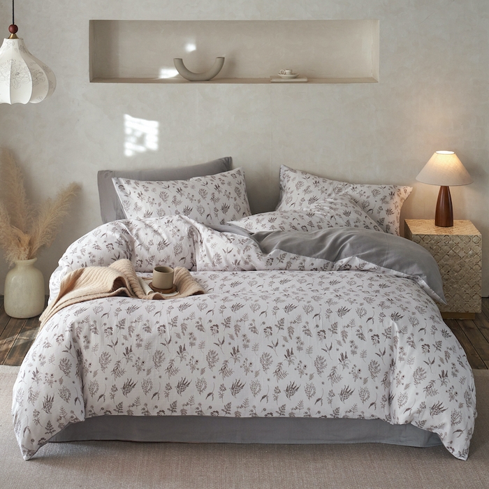 千朵森 2025新款高品质ins风A类全棉纯棉双层纱四件套（泽塔斯） 泽塔斯-山野