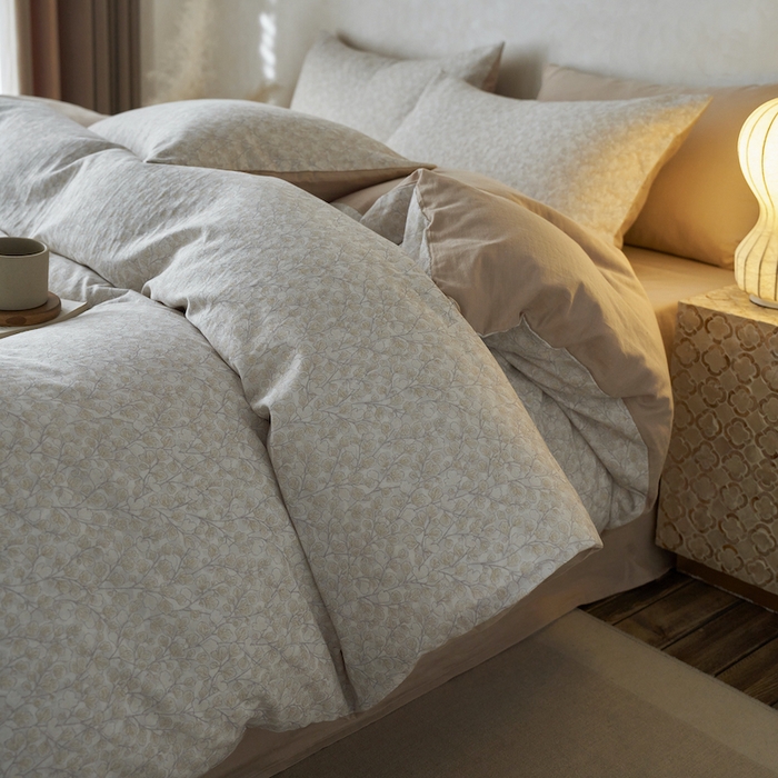 91家纺网 家纺一手货源 找家纺 千朵森 2025新款高品质ins风A类全棉纯棉双层纱四件套（泽塔斯） 泽塔斯-春日