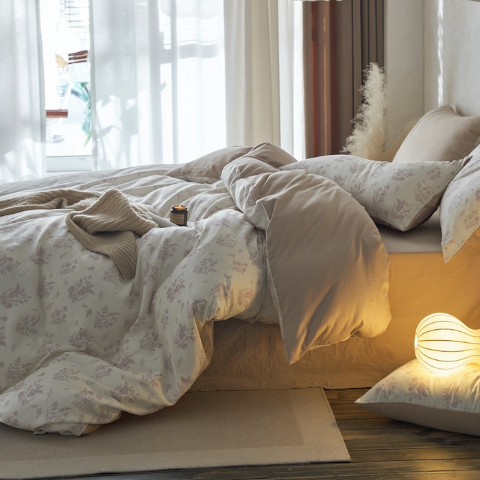 91家纺网 家纺一手货源 找家纺 千朵森 2025新款高品质ins风A类全棉纯棉双层纱四件套（泽塔斯） 泽塔斯-洛川