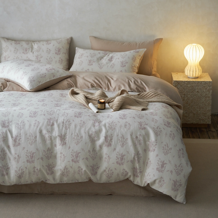 91家纺网 家纺一手货源 找家纺 千朵森 2025新款高品质ins风A类全棉纯棉双层纱四件套（泽塔斯） 泽塔斯-洛川