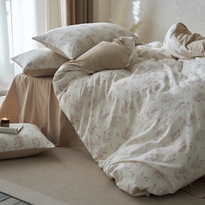 91家纺网 家纺一手货源 找家纺 千朵森 2025新款高品质ins风A类全棉纯棉双层纱四件套（泽塔斯） 泽塔斯-洛川