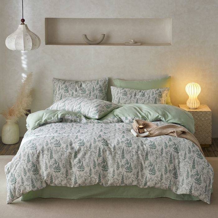 千朵森 2025新款高品质ins风A类全棉纯棉双层纱四件套（泽塔斯） 泽塔斯-花涧