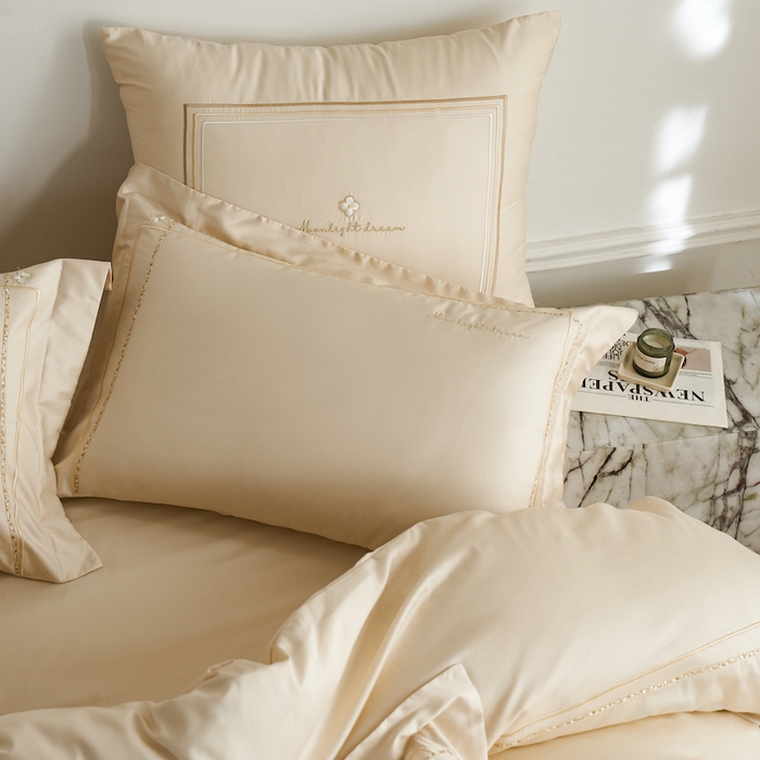 91家纺网 家纺一手货源 找家纺 千朵森 2025新款长绒棉纯棉大版刺绣四件套（那拉提） 那拉提-奶茶