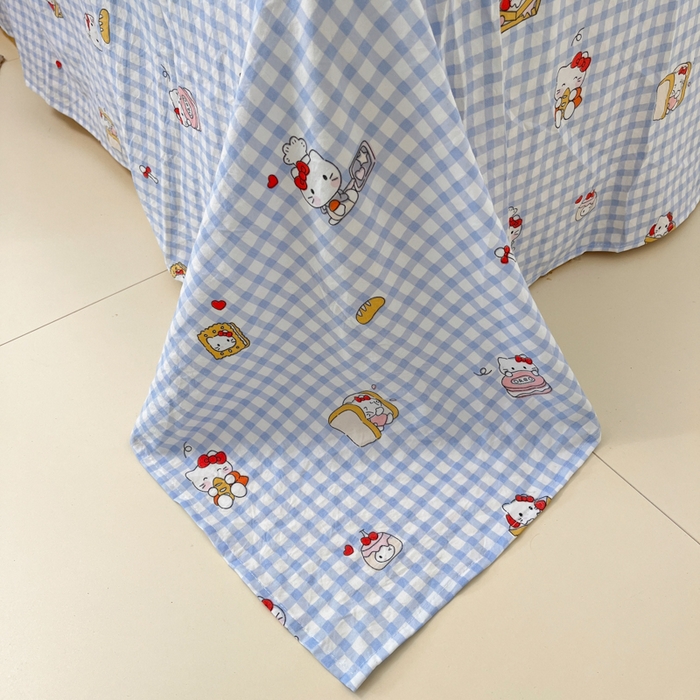 91家纺网 家纺一手货源 找家纺 罗亿家纺 2025新款110g高克重云朵棉直播热款毛巾绣四件套(场景二）提供买家秀 可爱小猫-粉