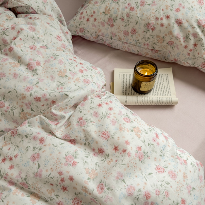 91家纺网 家纺一手货源 找家纺 塔塔家居  2025新款全棉纯棉双层纱床单床笠单品 花序