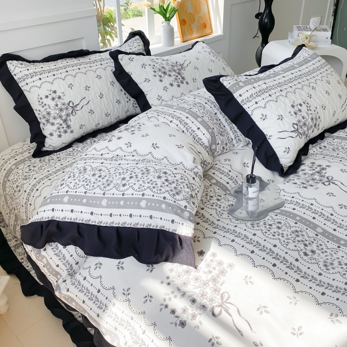 91家纺网 家纺一手货源 找家纺 佳品居 2025新款赫本风床盖四件套 赫本风-繁花