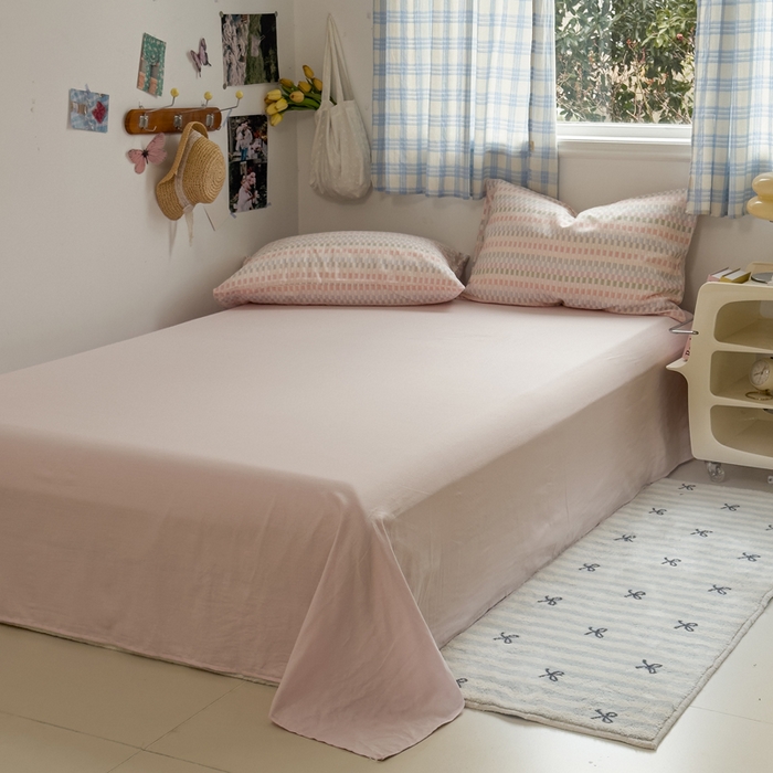 91家纺网 家纺一手货源 找家纺 塔塔家居  2025新款全棉纯棉双层纱四件套 多彩