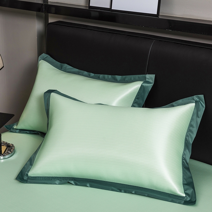 91家纺网 家纺一手货源 找家纺 全季家居 2025新款5A加厚加密艾草碳光席冰丝席 床席-水绿