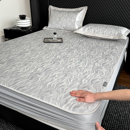 91家纺网 家纺一手货源 找家纺 （总）本希2025春夏新款可水洗冰丝席花漾数码印花法式系列