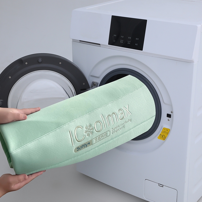 91家纺网 家纺一手货源 找家纺 全季家居 2025新款5A抗菌ICE系列凉感冰丝席 水绿 床席款