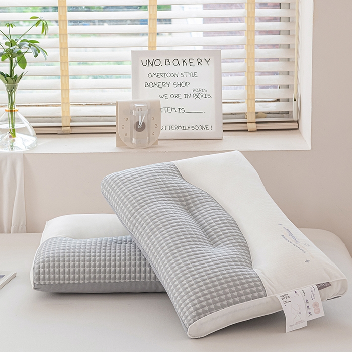 91家纺网 家纺一手货源 找家纺 大熊枕芯 2025新款安颈1号冰豆豆枕芯 安颈1号-灰