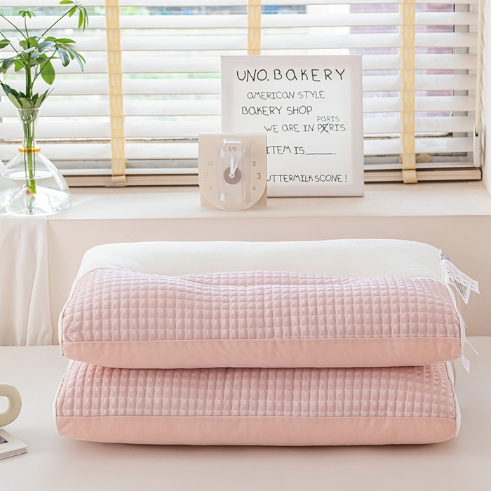 91家纺网 家纺一手货源 找家纺 大熊枕芯 2025新款安颈1号冰豆豆枕芯 安颈1号-粉