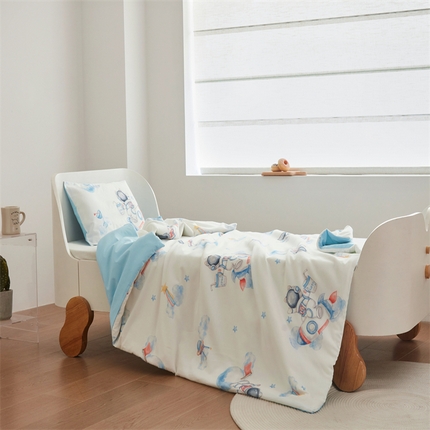 艾佳宝贝 2025A类儿童全棉多功能单被套可拆式夏被四季被子 航天员