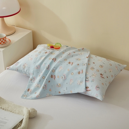 91家纺网 家纺一手货源 找家纺 （总）2025款A类母婴级全棉双层纱枕套_4032