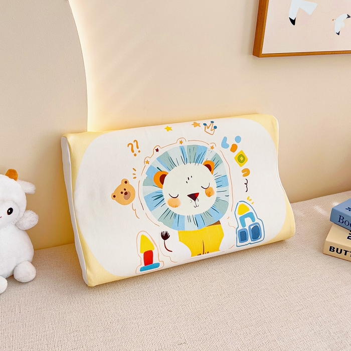 91家纺网 家纺一手货源 找家纺 梵赫 2025新款全棉A类儿童针织棉记忆枕（可拆卸） 狮子王 30*50  含芯