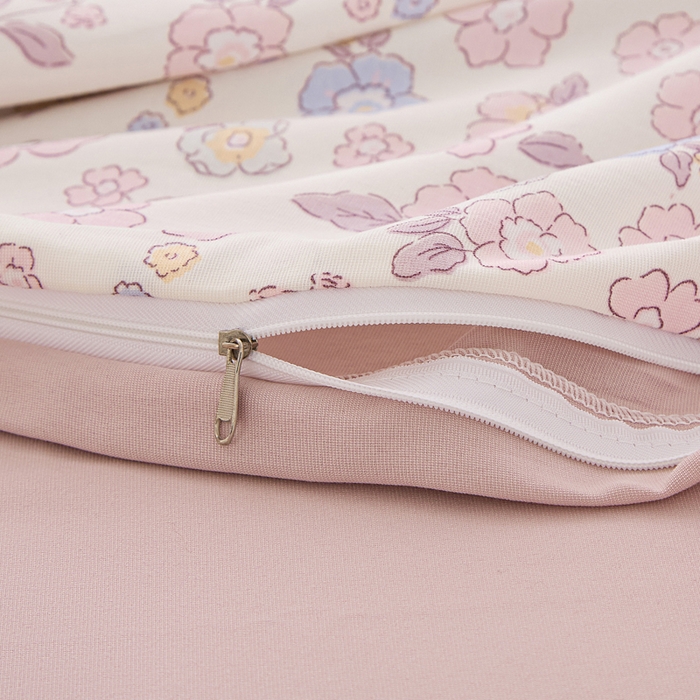 91家纺网 家纺一手货源 找家纺 蕾诺家纺 2025新款直播新款A类有氧提花云纱棉圆角吊边工艺四件套学生三件套 梦幻巴黎