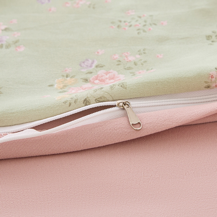 91家纺网 家纺一手货源 找家纺 蕾诺家纺 2025新款直播新款A类有氧提花云纱棉圆角吊边工艺四件套学生三件套 晴天