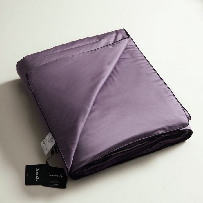 91家纺网 家纺一手货源 找家纺 朵美 2025新款60支天丝纯色夏被被子被芯 烟紫