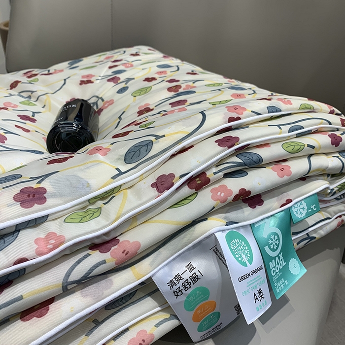 91家纺网 家纺一手货源 找家纺 奈萝家纺 2025新款冰皮凉感丝夏被空调被 觅屿