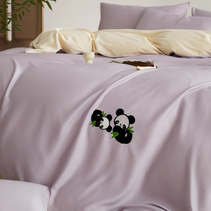 91家纺网 家纺一手货源 找家纺 金奇达家纺 2025新款竹玉清丝四件套-墨隐竹笙【标准号全网控价（折后券后）不低于228元】 墨隐竹笙-紫