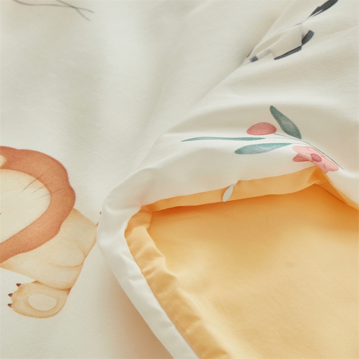 91家纺网 家纺一手货源 找家纺 艾佳宝贝 2025A类儿童全棉多功能单被套可拆式夏被四季被子 萌趣动物园