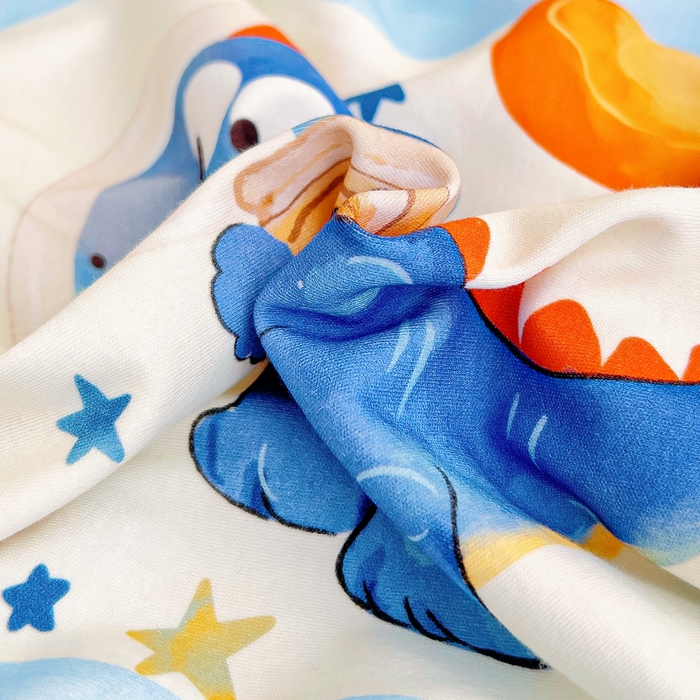 91家纺网 家纺一手货源 找家纺 梵赫 2025新款全棉A类儿童针织棉记忆枕（可拆卸） 太空恐龙 30*50  含芯