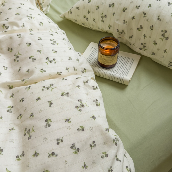 91家纺网 家纺一手货源 找家纺 塔塔家居  2025新款全棉纯棉双层纱床单床笠单品 晨露