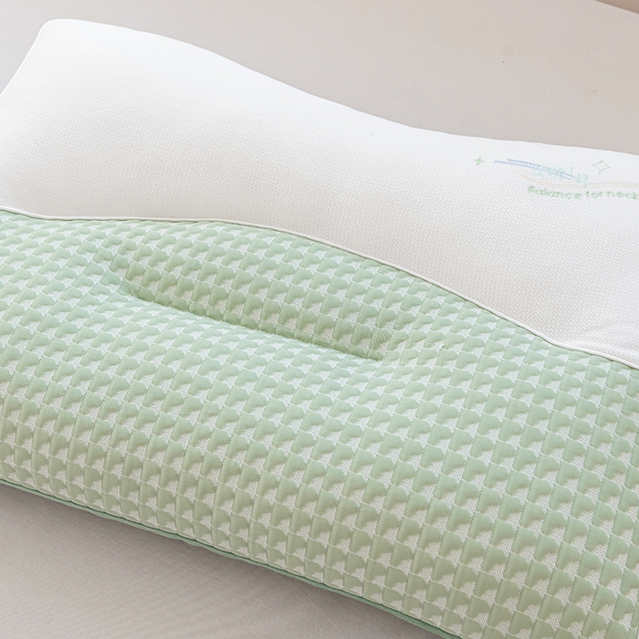 91家纺网 家纺一手货源 找家纺 大熊枕芯 2025新款安颈1号冰豆豆枕芯 安颈1号-绿