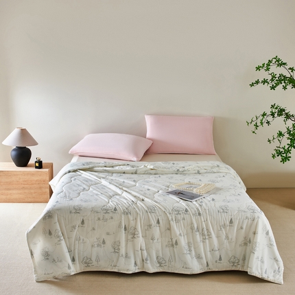 巴宝路 2025新款一触即凉抗菌防螨印花凉感夏被夏凉被空调被 觅森