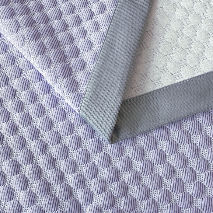 91家纺网 家纺一手货源 找家纺 澳梵家居 2025新款PE中分子A类凉感豆豆刺绣软凉席 冰川-紫