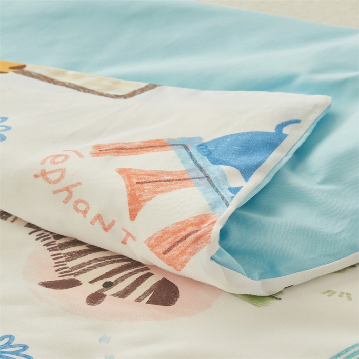 91家纺网 家纺一手货源 找家纺 艾佳宝贝 2025A类儿童全棉多功能单被套可拆式夏被四季被子 动物的世界