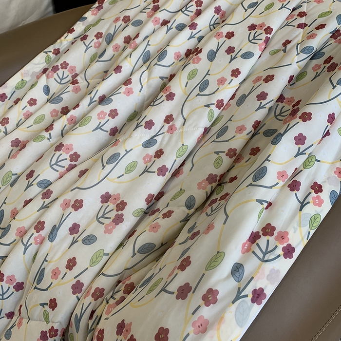 91家纺网 家纺一手货源 找家纺 奈萝家纺 2025新款冰皮凉感丝夏被空调被 觅屿