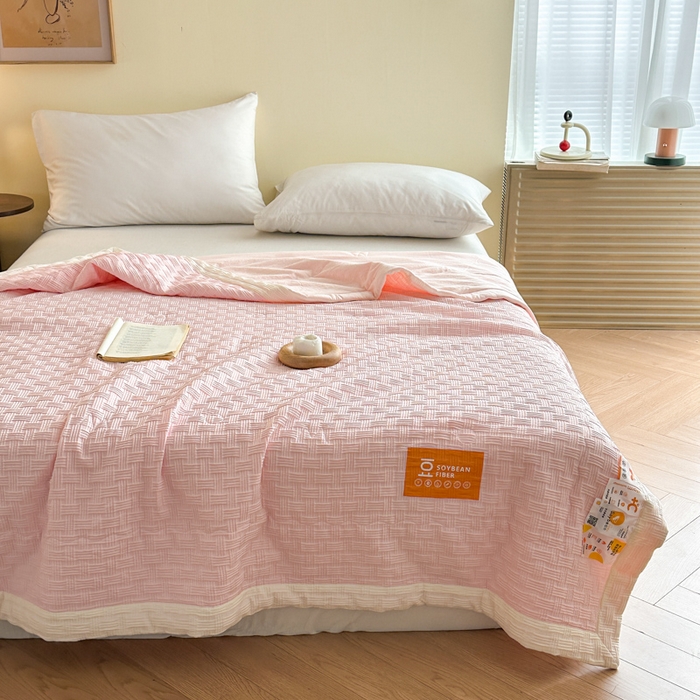 91家纺网 家纺一手货源 找家纺 （总）雨洋家纺 2025新款亲肤华夫格大豆夏被