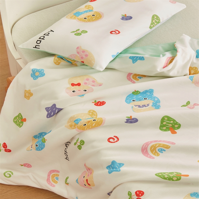 91家纺网 家纺一手货源 找家纺 艾佳宝贝 2025A类儿童全棉多功能单被套可拆式夏被四季被子 贪吃蛇