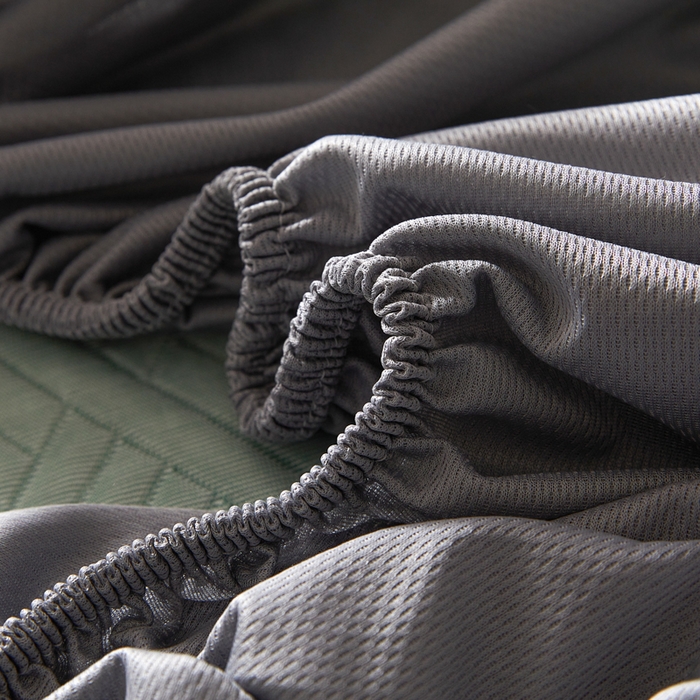 91家纺网 家纺一手货源 找家纺 2025新款韩国外贸爆款加厚PE中分子凉感豆豆软席 时空绿-床笠款