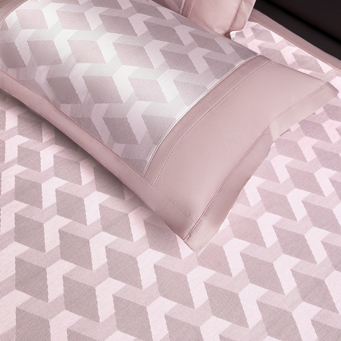 91家纺网 家纺一手货源 找家纺 全季家居 2025新款5A抗菌3D立体冰柔凉感冰丝席 菱形-淡粉 床席款