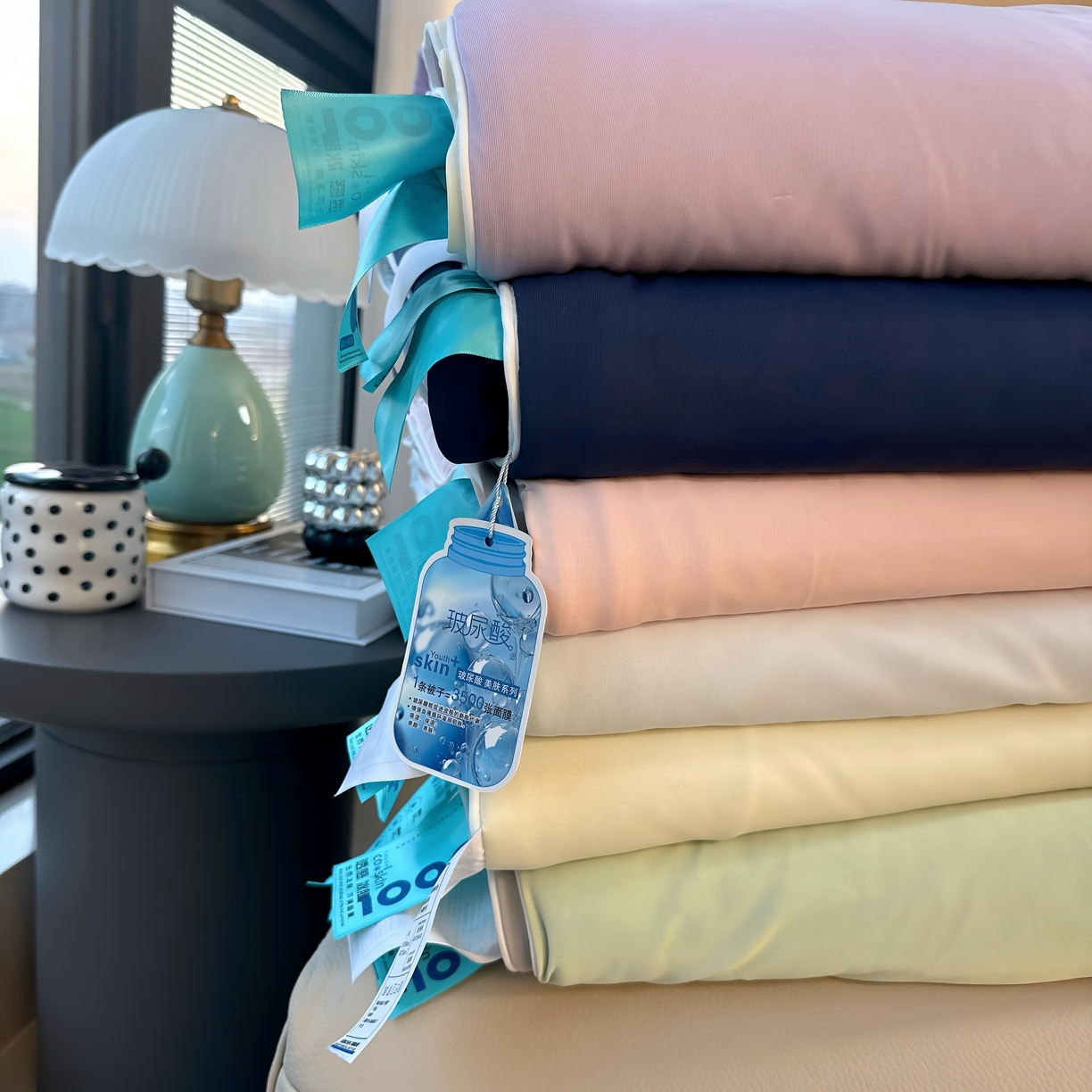 91家纺网 家纺一手货源 找家纺 兜米 2025夏季玻尿酸凉感冰皮被夏凉被空调被 组合图仅做展示