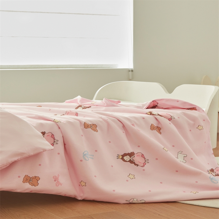 91家纺网 家纺一手货源 找家纺 艾佳宝贝 2025A类儿童全棉多功能单被套可拆式夏被四季被子 甜甜小公主